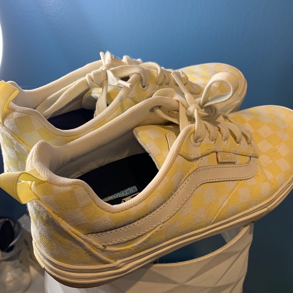 Yellow & White Checkered Vans